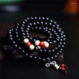 Beaded Strands 8mm Natural Sandalwood Buddha 108 Beads Bangles & Bracelets Handmade Jewellery Ethnic Bracelet For Women Or Men Trum22