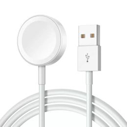 AppleWatch Qi Smart Wireless Wire Charger Dock 1m 3ft Magnetic USB Cable para Apple Series 7 6 5 4 3 2 SE com caixa de varejo