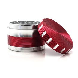 Red/Blue/Black Colours Grinders 4 Layers Metal tobacco smoke cigarette detector grinding smoking Grinder Fit Cool Gift Dry Herb