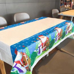 New Year Christmas Tablecloth Kitchen Dining Table Cloth Decoration Rectangular Table Cover Christmas Decoration For Home