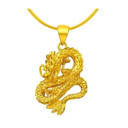 Pendant Necklaces Sand Gold Dragon Necklace Exquisite Fashion Charm Pendants For Men Valentines Day Gift Hjewelry Drop Delivery Jewel Dhay5