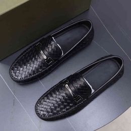 Dresses Shoes Designer Men Dressing Shoes Loafers Soft Leather Slip-ons Shoe Black Leather Shoe 220707