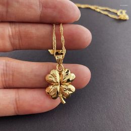 Pendant Necklaces Gold Necklace Lucky Clover For Women Charm Jewellery Wedding Party GiftPendant Sidn22