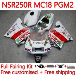 OEM Motorcycle Bodys For HONDA NSR250 NSR 250 R MC18 PGM2 MC16 1988-1989 Bodywork 124No.12 MC 16 18 NSR 250R NSR250R 88 89 NSR250RR 1988 1989 Fairing Kit castrol red