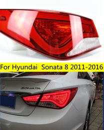 Car Tail Lights Assembly For Sonata 8 LED Turn Signal Lights 2011-16 Hyundai Brake Running Reverse Light