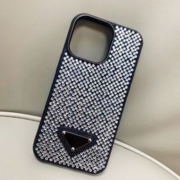 Phone Cases Glitter For Iphone 15 Pro Max I 14 12 11 14Promax 13 14Pro Fashion Designer Bling Sparkling Rhinestone Diamond Jewelled 3D Crystal Women Back Cover max