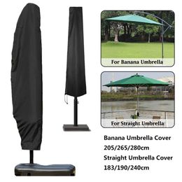 Outdoor Patio Banana Umbrella Cover Waterproof Protective with Zipper Garden Cantilever Parasol Umbrellas Rain 220427
