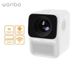 Global Version Wanbo T2 MAX Projector Android 9.0 4K 1080P Mini LED Portable WIFI Projector Home Theatre Keystone Correction H220409