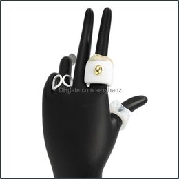 Band Rings Jewellery Acrylic Bank Ring Retro Regar Geometry Version Trend Simple Cold Style Ethnic Personality Index Resin Pattern Open Joint