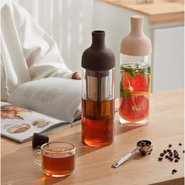 1000 ml Cold Brew Coffee Pots Hushållsglas kaffestillverkare juice frukt te kallbrygg flaska kaffekokare tekanna handgjorda kaffefyllningar zl1276