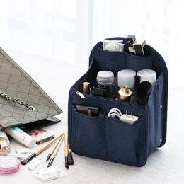 Cosmetic Bags & Cases Backpack Organiser Insert Nylon For Backpacks Rucksack Shoulder Bag Women Daypack Divider FoldableCosmetic