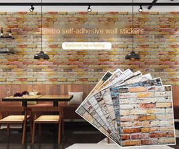 Wall Stickers 10pcs 3D Waterproof Self Adhesive Wallpaper Room Decor Living Bedroom Brick Home Office Decoration DecalsWall