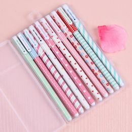 Gel Pens South Korea Stationery Cute Creative Small Fresh Lovely Colour Pen 10 Colours Set Ten Korean Student Supplies Girl