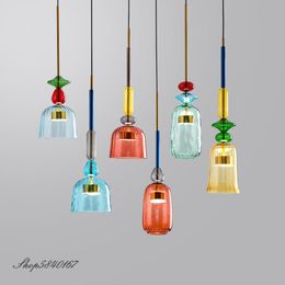 Pendant Lamps Ins Colourful Glass Lights Led Color Candy Hanging For Living Room Home Decor Dining LuminairePendant