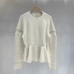 66 L 2022 Runway Summer Brand Same Style Sweater Crew Neck Long Sleeve T Shirt Women's Sweaters meiyi