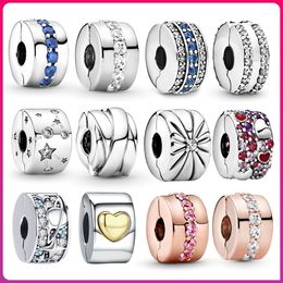925 silver Safety positioning buckle Silver buckle bead Original Fit Pandora Bracelet charm