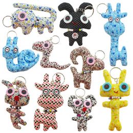 Cartoon Keychain Cotton Filled Doll Keychains Children Toy Ladies Bag Pendant Car Dolls Keyring Jewellery Ornaments Accessories Multiple Shapes