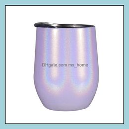 Mugs Drinkware Kitchen Dining Bar Home Garden Ll Stainless Steel Egg Cups Colourf Stemless Wine Glasses Lids Shatterproof Dhqz6