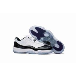 11 Low Concord Basketball Shoes Mens And Womens Black White 11s Sneakers.