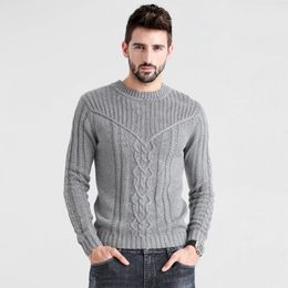 Men's Sweaters England Style 2022 Men'S Black Grey Long Sleeves Autumn Spring Pullover Knitted Clothes O-Neck Plus OverSize 4XLMen's