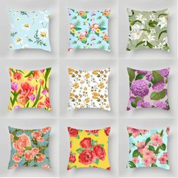 Cushion/Decorative Pillow Nordic Country Flower Fashion Modern Throw Case French Velvet Gift Sofa Cushion Bedside Backrest Covers
