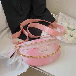 Women's Fanny packs Trend Single Shoulder Tote Messenger Bag Cloud Flower Chain Handbag Women's Chest Waist Bag 220712