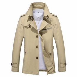 Mens Autumn Business Casual Jacket male Outdoor long lapel Windbreaker Lightweight Jackets men's Trench Coat brand Clothing 201116