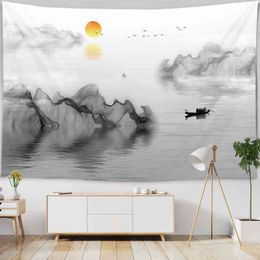 Home Decor Chinese Wall Carpet Landscape Painting Hanging Animal Nature Suitable For Living Room Bedroom J220804
