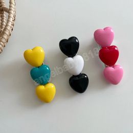 Sweet Candy Colour Heart Love Hair Clip For Women Hair Accessories Girls Cute Colourful Side Clips Barrettes