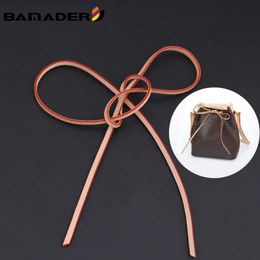 Genuine Leather Bag Strap Detachable Drawstring Strap Bucket Bag High Quality Bunch Strap High Puality Bag Accessory Narrow New 210302
