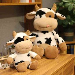 1Pc 3065Cm Cute Cattle Cuddle Stuffed Kawaii Milk Cow Soft Animals Doll Pillow For ldren Girls Beautiful Birthday Wedding Gifts J220729