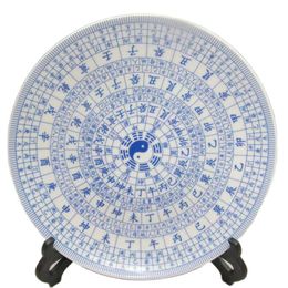 -Rari oggetti da collezione vecchia porta manuale in porcellana disegnare piatto di pettegolezzo cinese bussola