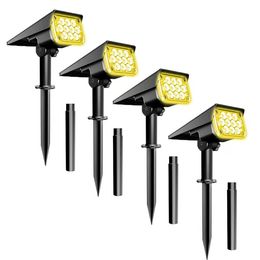 led grow light Spotlights Waterproof Outdoor Solar Lights Auto ON OFF for Garden Driveway Pathway