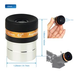 Skyoptikst Astronomical telescope eyepiece 1.25'' 4mm/10mm/23mm 62 degree wide field of view Aspheric Lens