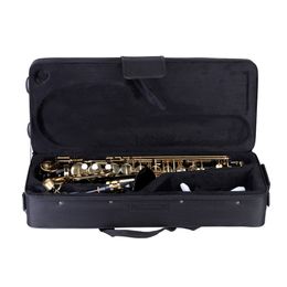 SAX Eb Alto Saxophone Brass Lacquered Gold E Flat Sax 82Z Key 4 Type with Cleaning Brush Cloth Gloves Strap Padded Case Bb/Eb