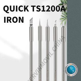 Professional Hand Tool Sets Original QUICK TS1200A TSS02-I/TSS02-J-01/TSS02-SK Lead Free Electri Solder Iron Tip Head Handle Welding Pen Min