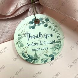 120100 pcsCustomized Personalised Wedding Tags Labels Candy Favours Tags Birthday Baptism Your Po 220608