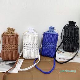 HBP-Shoulder Bags Fashion Mini PU Woven Crossbody For Women Hollow Out Knitting Bag Small Drawstring Phone Flap 2022 Handbags