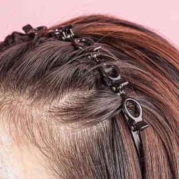 1 stücke Doppelschicht Bands Clip Haarbänder Mode Kunststoff Geflochtene Stirnband Punk Neue Stricken Damen Kopfbedeckung Haarschmuck AA220323