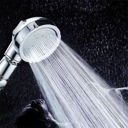 360 Degree Rotatable 3 Modes Shower Head With Water Control Button High-pressure Water-saving Rain Shower Watering Head 200925