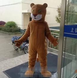 Brown Lion Mascot Costumes Halloween Fancy Party Dress Cartoon Character Carnival Xmas Easter Advertising Birthday Party Costume Adult Outdoor Outfit