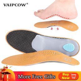 Leather orthotic insole for Flat Feet Arch Support Orthopaedic shoes sole Insoles for feet men women Children O/X Leg corrigibil