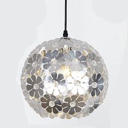 Pendant Lamps Beautiful Silver Crystal Pentand Lights Fixture Aluminum Hanging For Dining Bedroom LightingPendant