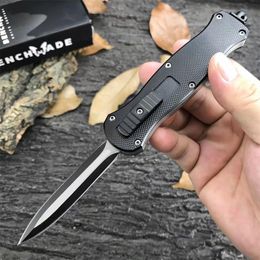 Benchmade Mini 3300 Infidel Double Action Automatic Knives D2 Steel Spear Point EDC Pocket Tactical Gear Survival Knife of BM42 3320 3350 3310 3310BK 15017 3400