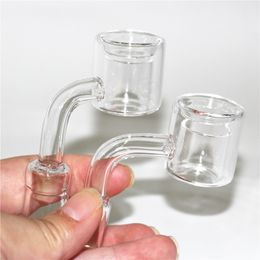 Smoking Double Tube Quartz Thermal Banger Nail 10mm 14mm 18mm Male Female XXL Quartz Nails For Glass Bong Oil Rigs