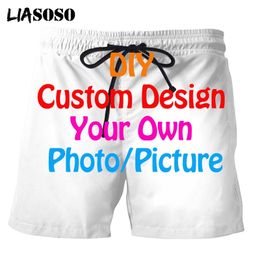 LIASOSO 3D Print Men Shorts DIY Customer Custom Design Your Own P o Pictures Women Men s Pants Harajuku Sweatpants D000 2 220707