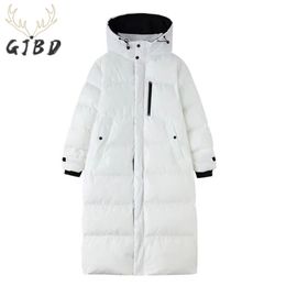Winter Women's Down Puffer Jackets White Baggy Thickening Warm Hooded Korean Fashion Boutique Clothes Bubble Cotton Padded Coats 211215