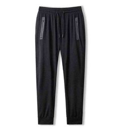 Men's Summer Pant Husband Sweatpant Home Large Size Clothing Stretch Elastic High Waisted Big 9 Xl 6XL Male Jogger Black Trouser G220713