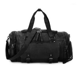 Travel Bag Man Business Large Capacity Short-distance Luggage Sports Fitness Shoulder Diagonal Black1