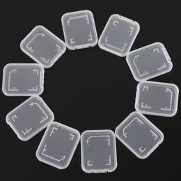 1000pcs Transparent Clear Standard SD SDHC Memory Card Case Holder Box Storage Carry Storage Box for SD TF Card B0730x